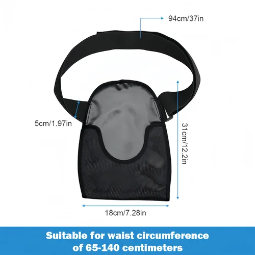 Vista 2 de Bolsa de ostomía impermeable con banda de fijación elástica ajustable, bolsa de ostomía, fundas impermeables para colostomía, protector de bolsas