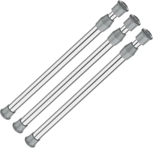 Vista 30 de AIZESI Varillas de cortina de tensión de resorte Barra de tensión corta (blanco, 8" a 12"-2Pcs)
