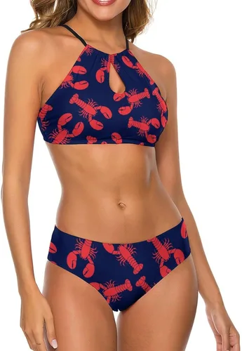 Vista 3 de NiYoung Conjunto de bikini para mujer y niña, traje de baño con correas ajustables