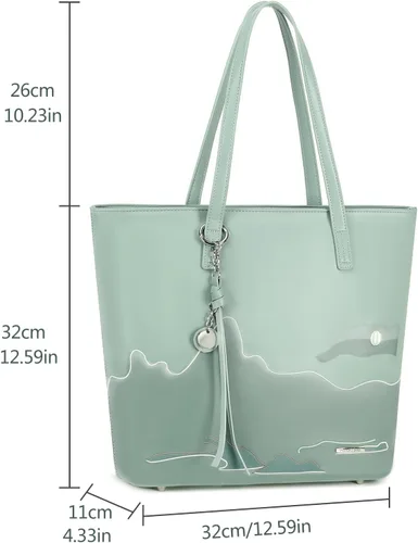 Vista 7 de Pomelo Best Soft Faux Leather Stylish Shoulder Tote Bags for Women