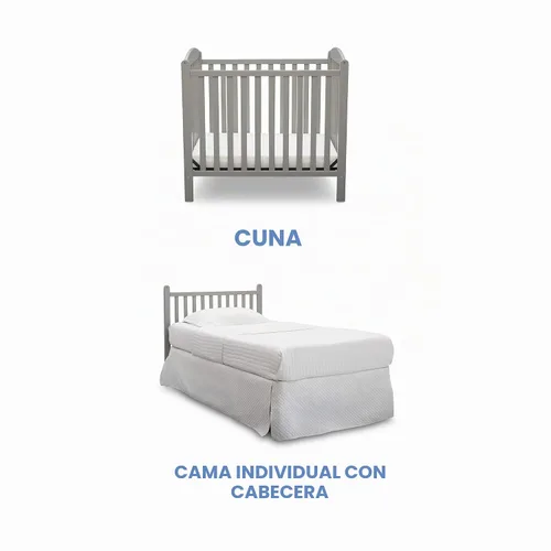 Vista 4 de Delta Children Emery - Mini cuna convertible con colchón de 2.75 pulgadas, color gris