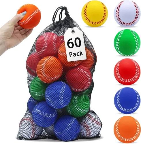 Vista 12 de Magicorange Béisbol, Bolas de Espuma para Entrenamiento de Béisbol Bolas de Práctica sin Marcado para Golpear, Lanzamiento Suave, Bateo, Campo