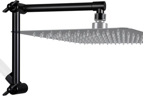 Vista 13 de G-Promise Brazo de Extensión para Cabezal de Ducha de 13 Pulgadas, Extensor de Latón Macizo Ajustable en Altura y Ángulo, Eleva o Baja la Ducha