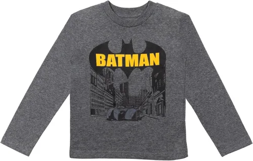 Vista 6 de DC Comics Paquete de 2 camisetas gráficas de Batman de la Liga de la Justicia, Gris Azul