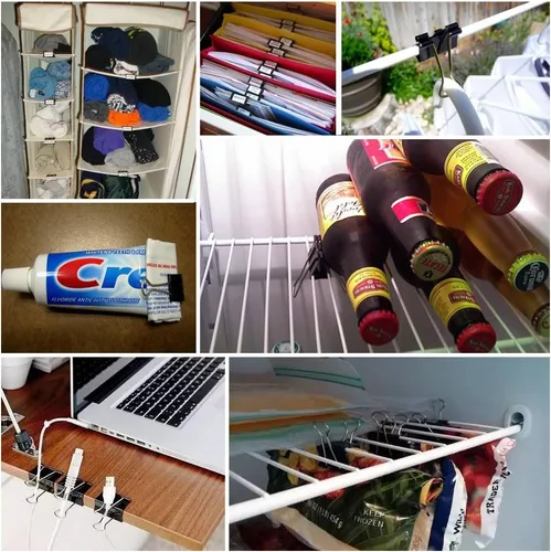 Vista 6 de 40 unidades de clips de carpeta extra grandes para oficina y hogar, 2 pulgadas