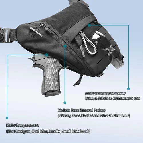 Vista 4 de Bolso bandolera pequeño para el pecho, bolso de bolsillo personal antirrobo, bolso cruzado de viaje, bolsa de seguridad antirrobo