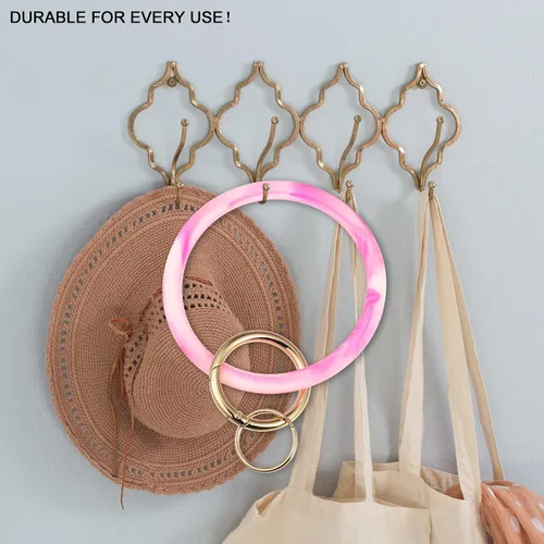 Vista 6 de VOCOSTE Llavero de pulsera llavero de silicona para mujer llavero redondo