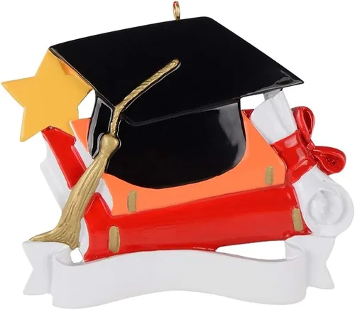 Vista 7 de MAXORA Adorno de Navidad personalizado de graduación, adorno de árbol de Navidad de graduado, regalo de graduación de felicitaciones, adorno