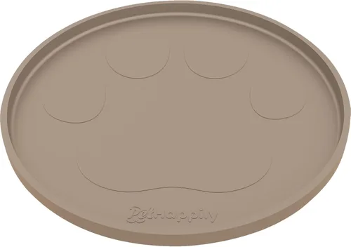 Vista 54 de Tapete grande de silicona para cuencos de comida y agua, bordes elevados para evitar derrames, impermeable, protege el suelo, fácil de limpiar
