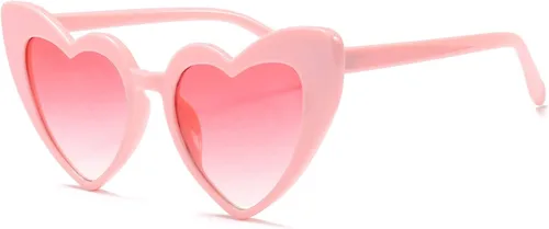 Vista 3 de boqopod Clout Heart Shaped Sunglasses Goggles Vintage Cat Eye Mod Style Retro Kurt Cobain Glasses