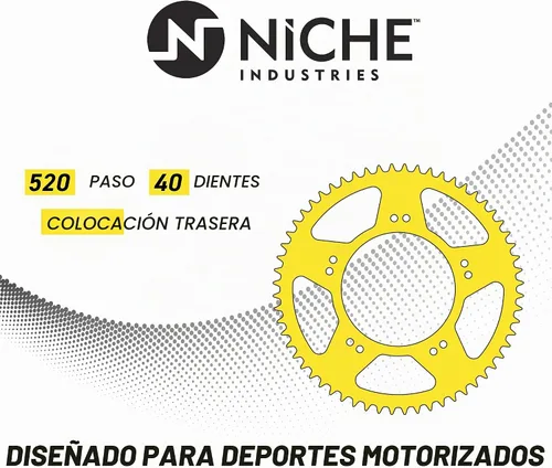 Vista 3 de NICHE 520 Piñón de transmisión trasera de 40 dientes para Yamaha 2XJ-25440-20-00