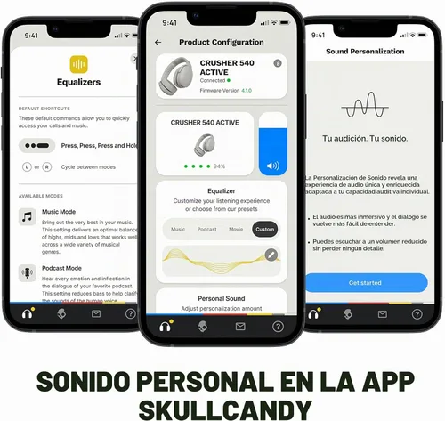 Vista 7 de Skullcandy Crusher 540 Auriculares inalámbricos activos con graves Carbón