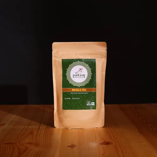 Vista 4 de NAHOM India's Mix Masala Chai Tea Hojas sueltas, mezcla de té negro, canela, cardamomo y pimienta negra té Masala especiado Chai Latte Traje 3.53