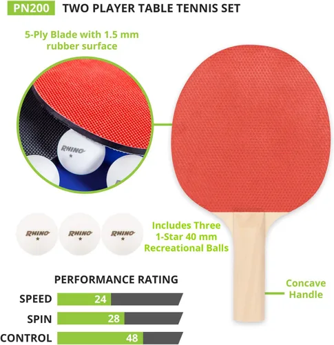 Vista 4 de Champion Sports Champion Sports Table Tennis Net Negro/Rojo