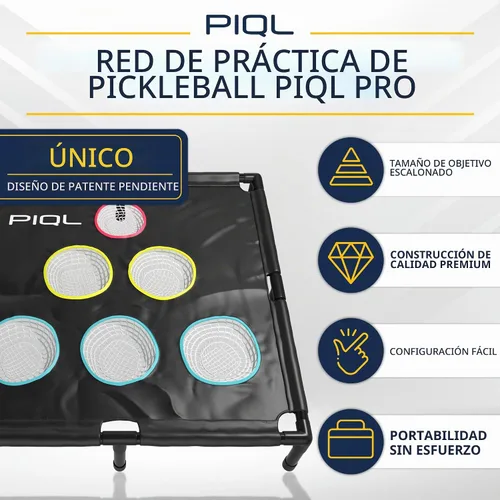 Vista 3 de Pro Pickleball Target Net – Equipo de práctica de pickle ball y juegos sociales, sistema de objetivo, práctica de almohadilla de inmersión