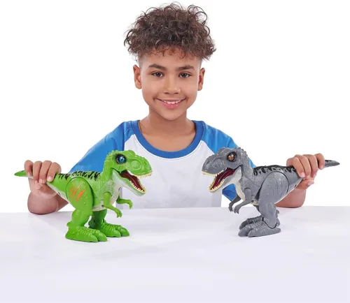 Vista 7 de Robo Alive Atacante T-Rex Verde - Juguete robótico con batería por Zuru, juguete de dinosaurio, regalo de cumpleaños para niños de 3 años en adelante