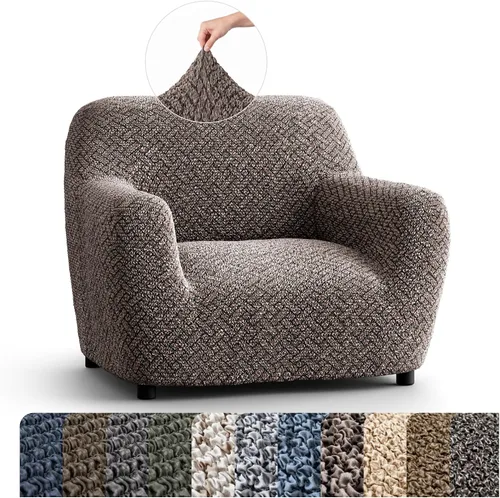 Vista 15 de PAULATO BY GA.I.CO. Funda para silla – Funda elástica para sillón – Funda de sillón para mascotas y niños – Fundas suaves para silla – Protector