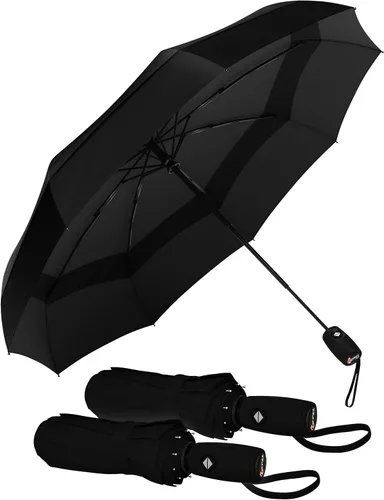 Vista 61 de REPEL Windproof Travel Umbrella - Compact & Withstands Winds up to 85MPH , Strongest Premium Auto Folding Umbrella for Rain and Sun - Durable, Light