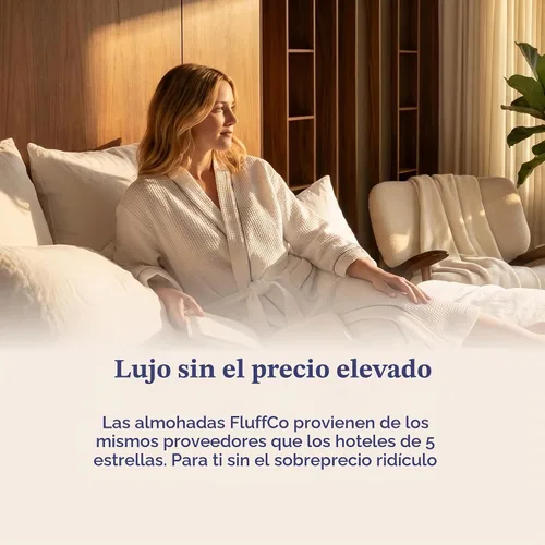 Vista 13 de FluffCo Zen Fluff® - Almohadas de plumón para dormir, firmes, tamaño King