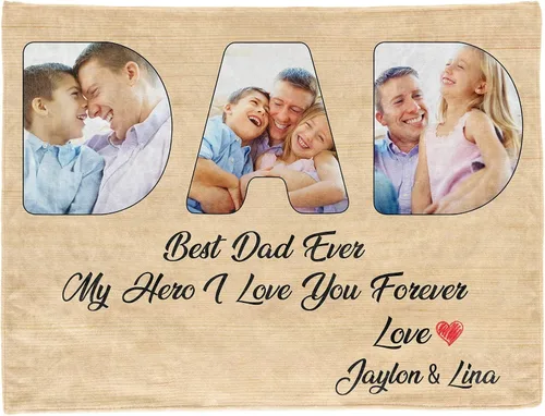 Vista 16 de TURMTF Manta personalizada con foto para mamá de hija e hijo, regalos de boda personalizados para ella, él, pareja, esposa, marido, novia, novio