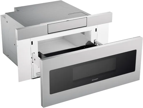 Vista 5 de SHARP SMD3070ASY - Horno de microondas con cajón, 30 pulgadas, 1.2 pies cúbicos, 950 vatios, panel de control táctil en ángulo oculto con pantalla