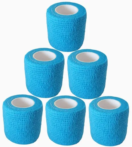 Vista 31 de Baisunt Paquete de 6 vendajes cohesivos de 1 pulgada, cinta autoadhesiva autoadhesiva autoadhesiva transpirable para muñeca, tobillo, deportes, Negro