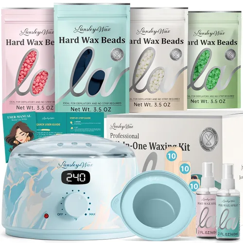 Vista 13 de Kit de depilación digital para mujeres y hombres, calentador de Kit Básico - Azul Verde