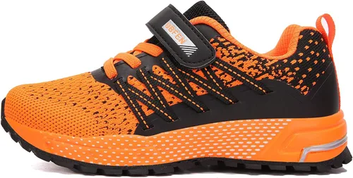 Vista 4 de KUBUA - Zapatos deportivos para niños y niñas, tenis para correr, ligeros, transpirables, deportivos y atléticos