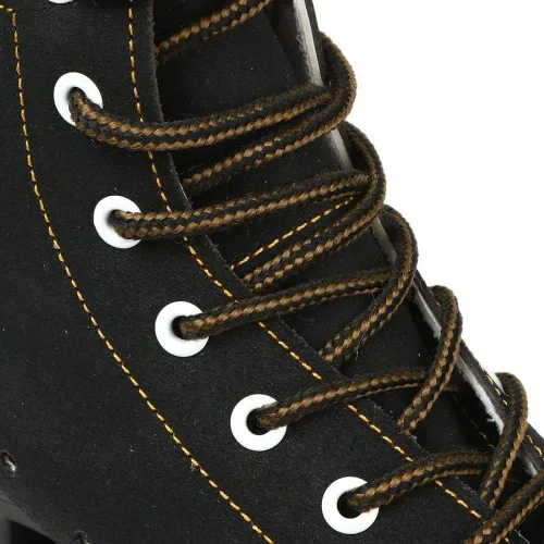 Vista 4 de XUDREZ Patines de Cuero de Vaca para Mujeres y Hombres Zapatos de Caña Alta Diseño de Doble Fila, Patines Clásicos Premium Ajustables