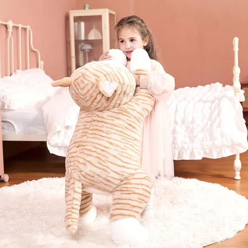 Vista 3 de IKASA Animal de Peluche de Gato Grande Juguete de Peluche, Gatito Gigante Lindo Juguetes Suaves Jumbo, Peluche Enorme de Gran Tamaño Peluche