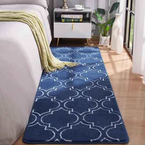 Vista 13 de Chicrug - Alfombra geométrica moderna de 2 x 6 pies para dormitorio o pasillo Negro Geometric