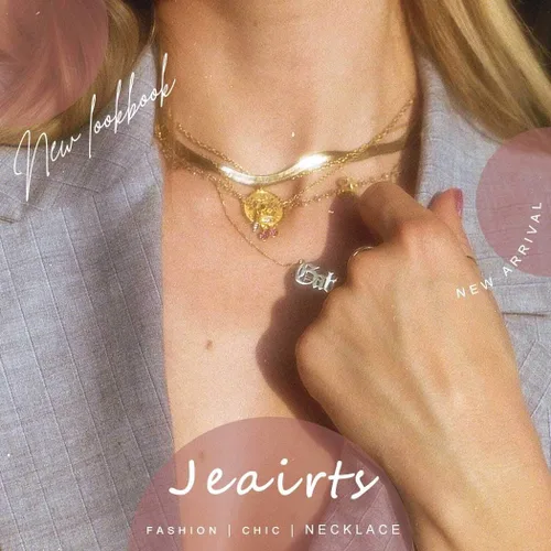 Vista 7 de Jeairts - Gargantilla de hueso de serpiente, collar minimalista para mujeres y niñas
