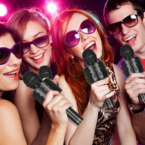 Vista 6 de Viposoon Los mejores regalos para niños, micrófono inalámbrico de karaoke Bluetooth para regalos de cumpleaños para niñas y niños de 4 a 12 años