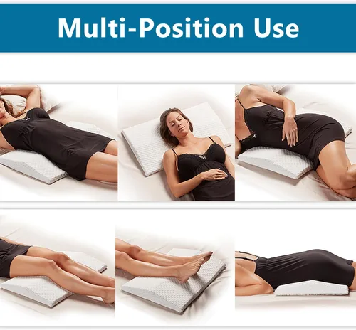 Vista 3 de ComfiLife Almohada de apoyo lumbar para dormir, almohada de espuma viscoelástica para aliviar el dolor de espalda, dormir de lado, espalda