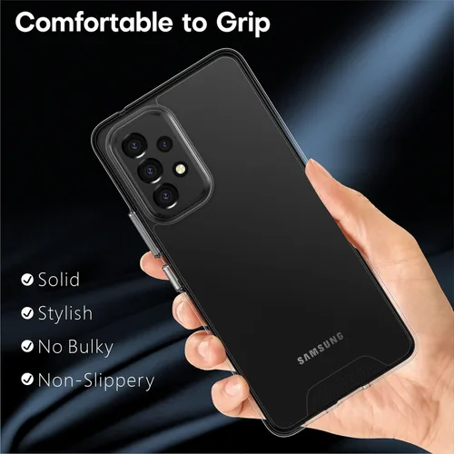 Vista 3 de Rayboen Funda para Samsung Galaxy A53 5G, transparente a prueba de golpes, delgada, ligera, duradera para Galaxy A53 con parte trasera transparente