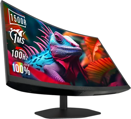 Vista 12 de Sceptre - Monitor curvo de 24 pulgadas, 75Hz, LED, para videojuegos, Full HD, 1080P, HDMI, VGA, con altavoces, montaje de pared VESA listo