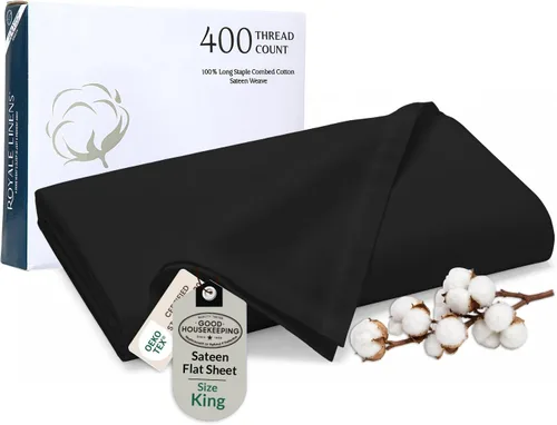 Vista 39 de Royale Linens Sábana encimera de 300 hilos de 100 % algodón peinado de fibras largas, súper suave, sábana encimera de tamaño individual se vende por
