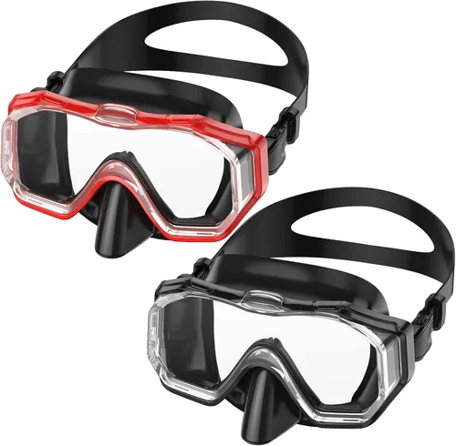 Vista 10 de WSTOO Adults Swim Goggles with Nose Cover to Prevent Water Inhaling, Anti-Fog Swimming Mask for Youth Men Women