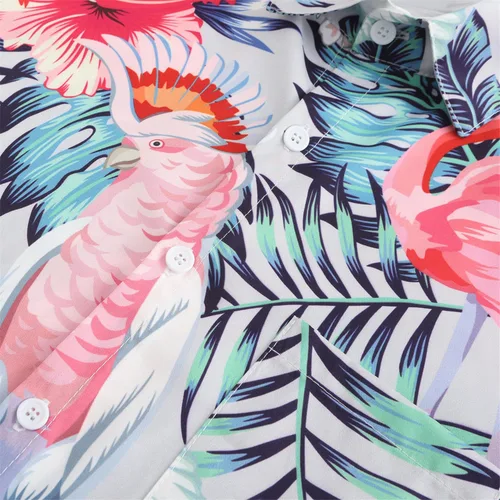 Vista 244 de KYKU - Camisa hawaiana funky para hombre, ropa tropical para vacaciones en Palm Beach