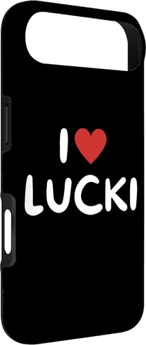 Vista 48 de Funda con corazón rojo para iPhone 16 I Love Lucki