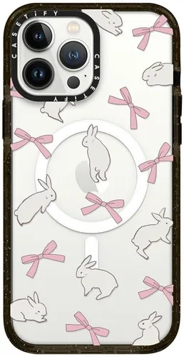 Vista 406 de CASETiFY Funda Impact para iPhone 13 [Protección contra caídas de grado militar 4X de 8.2 pies/Compatible con Magsafe] - #1 Mom - Transparente