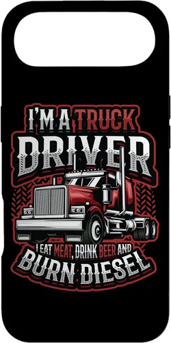 Vista 27 de Truck Driver Eat Meat Drink Beer and Burn Diesel Semi Truck Case for iPhone 17