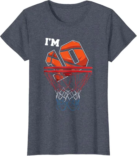 Vista 92 de Camiseta de regalo de cumpleaños con red de baloncesto de 10 años, Negro