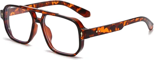 Vista 11 de PORADAY Gafas de Bloqueo de Luz Azul para Mujeres y Hombres Estilo Retro Cuadrado de los Años 70 Gafas de Aviador Gafas Rectangulares para gris