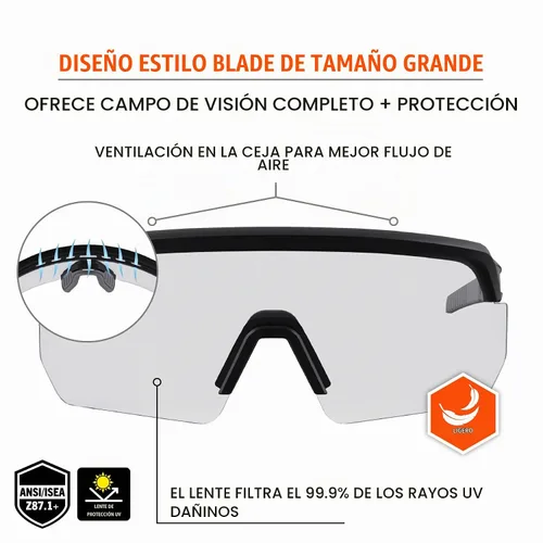 Vista 2 de Ergodyne Skullerz Aegir - Lentes de seguridad, ANSI Z87.1+
