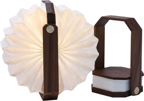 Vista 9 de Linterna plegable de estilo japonés, recargable de 1200 mAh, tiempo de funcionamiento de 4 a 6 horas, lámpara de mano y mesa 2 en 1, luz cálida