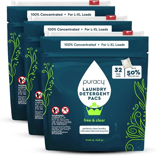 Vista 15 de Puracy - Detergente líquido natural para lavandería para bebés - Libre de 1,4 Dioxano, concentrado líquido de detergente sin fragancia y suave