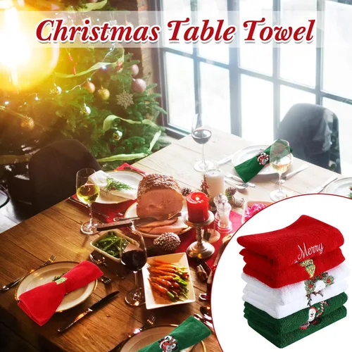 Vista 6 de Ganeen 6 toallas de mano navideñas para baño, 12 x 18 pulgadas, juego de toallas de cocina de muñeco de nieve azul, juego de toallas decorativas