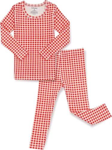 Vista 21 de AVAUMA Conjunto de pijama de algodón para bebés y niñas de 6 meses a 7 años