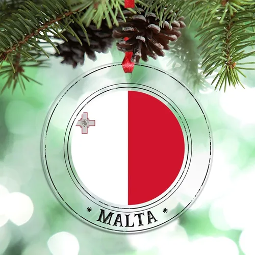 Vista 15 de Bandera nacional de Noruega, adornos de Navidad patrióticos 2023, decoraciones de Navidad para árbol, adornos acrílicos transparentes, colgante